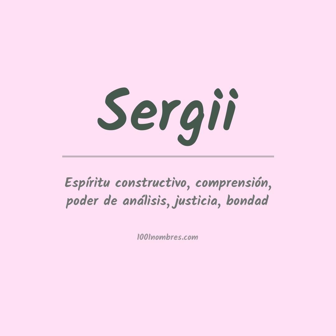 Significado del nombre Sergii