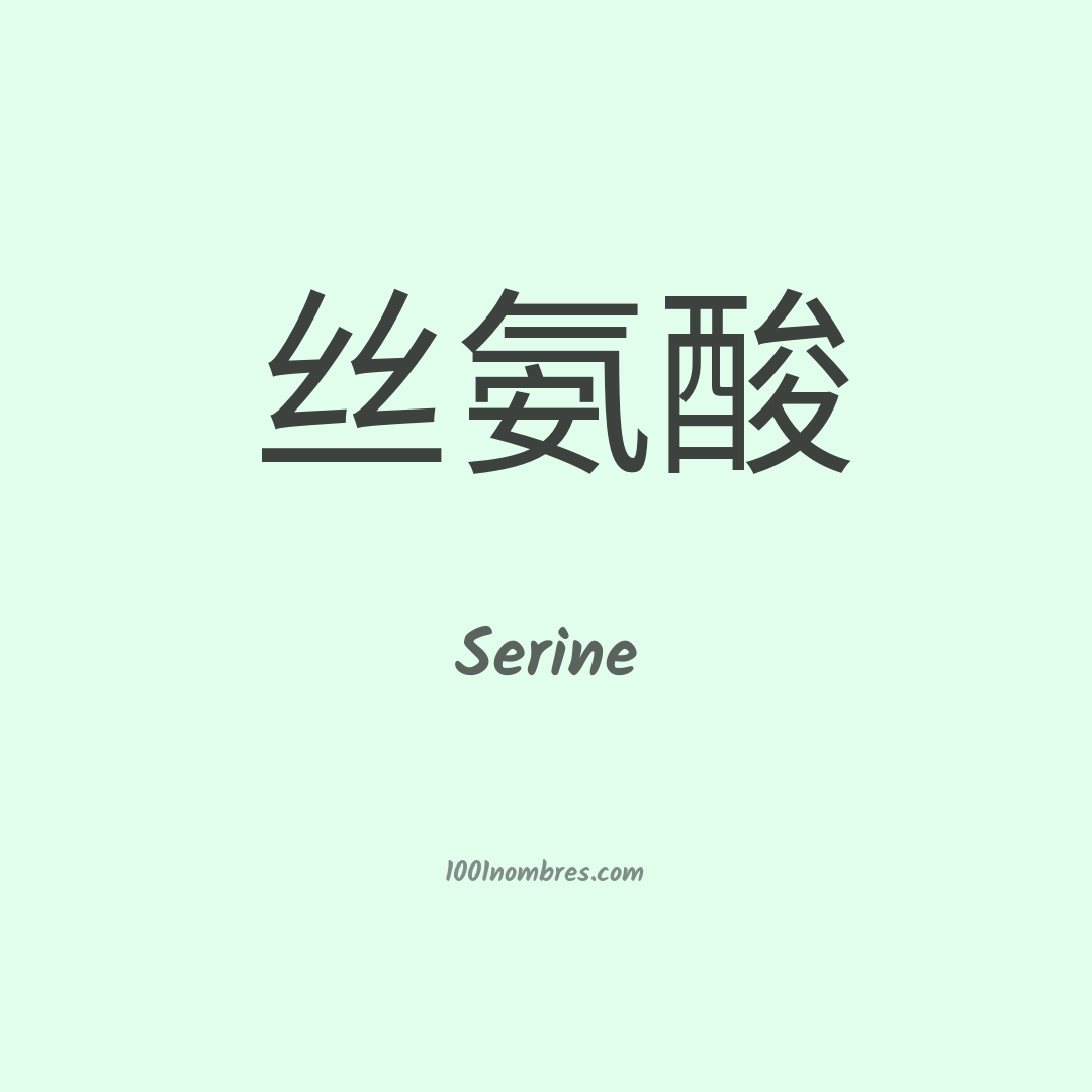 Serine en chino Serine en chino