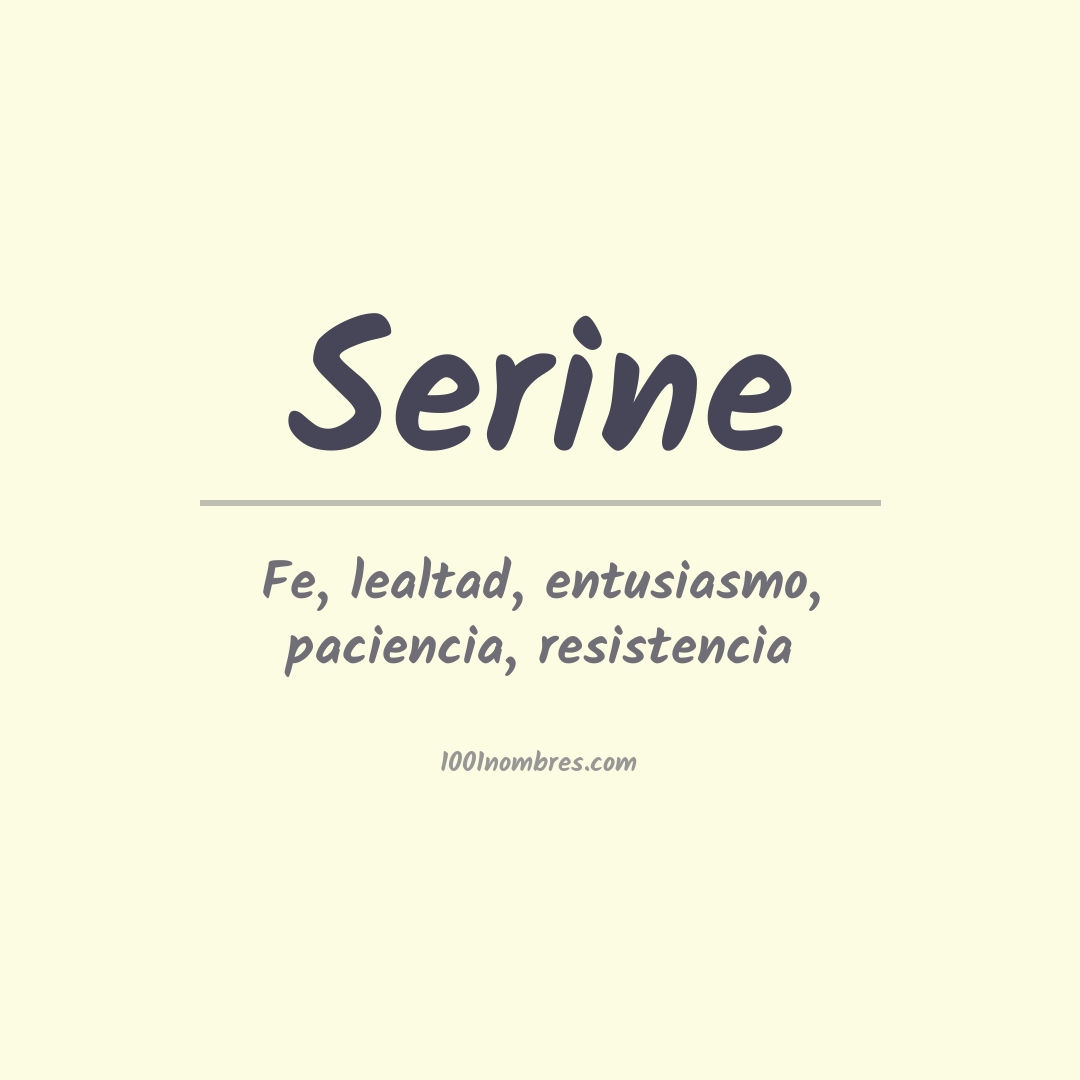 Significado del nombre Serine Significado del nombre Serine