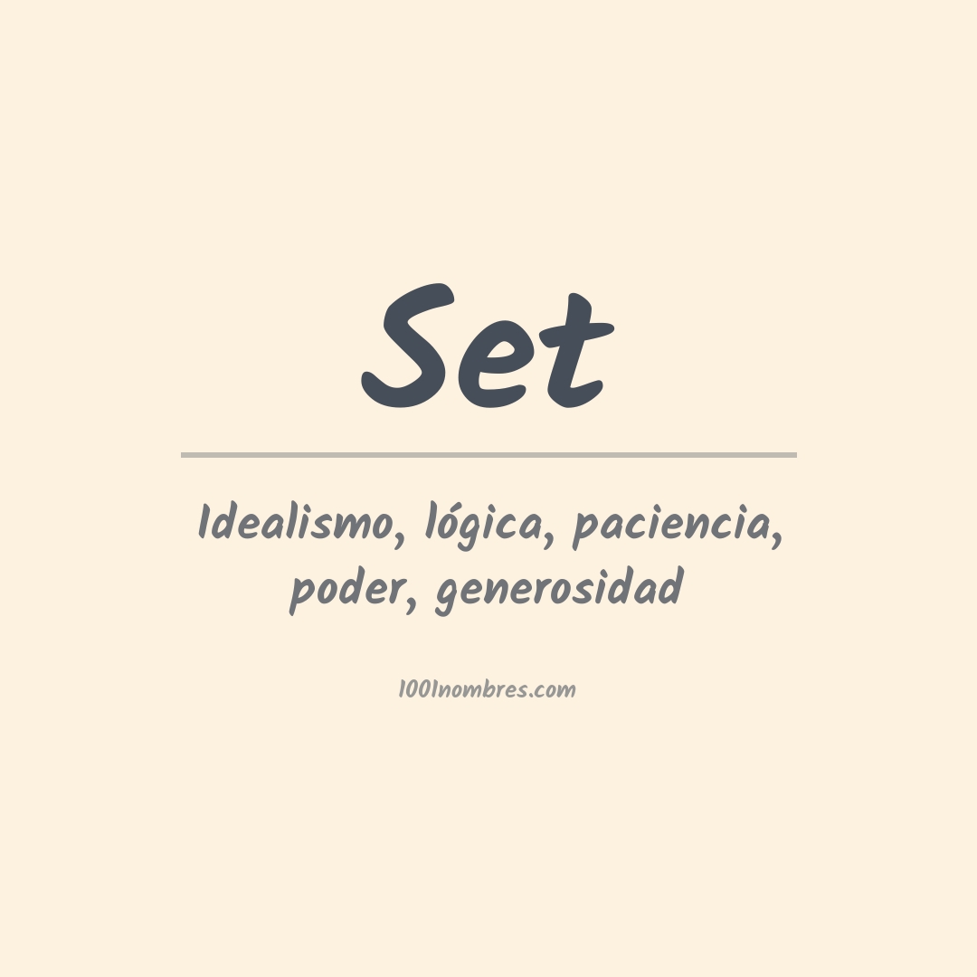 Significado del nombre Set