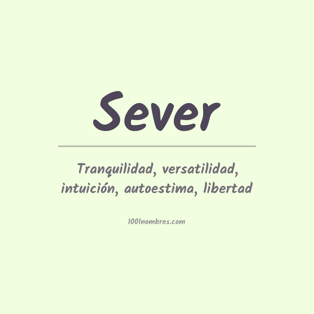 Significado del nombre Sever