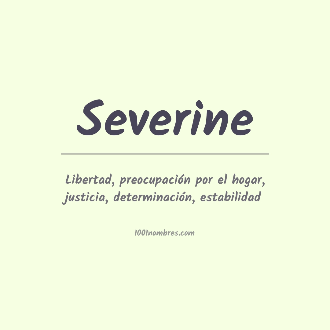 Significado del nombre Severine
