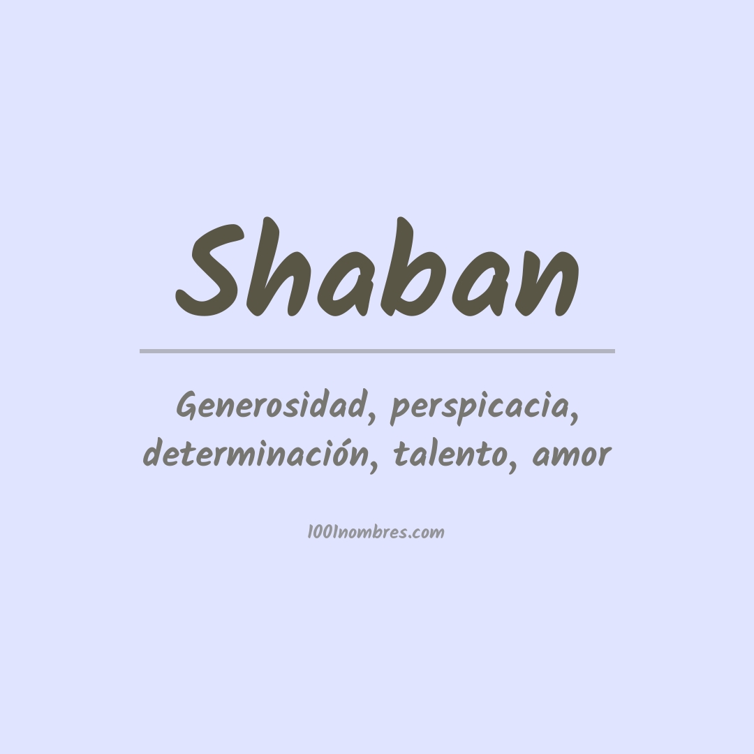 Significado del nombre Shaban