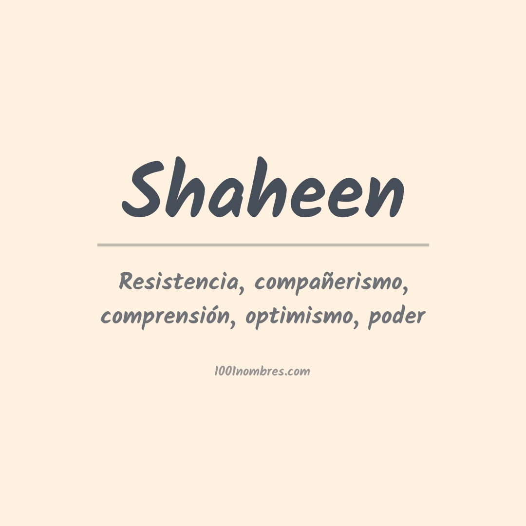 Significado del nombre Shaheen