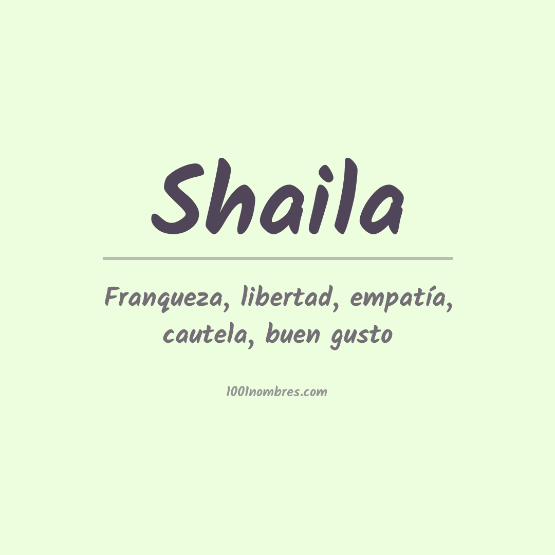 Significado del nombre Shaila