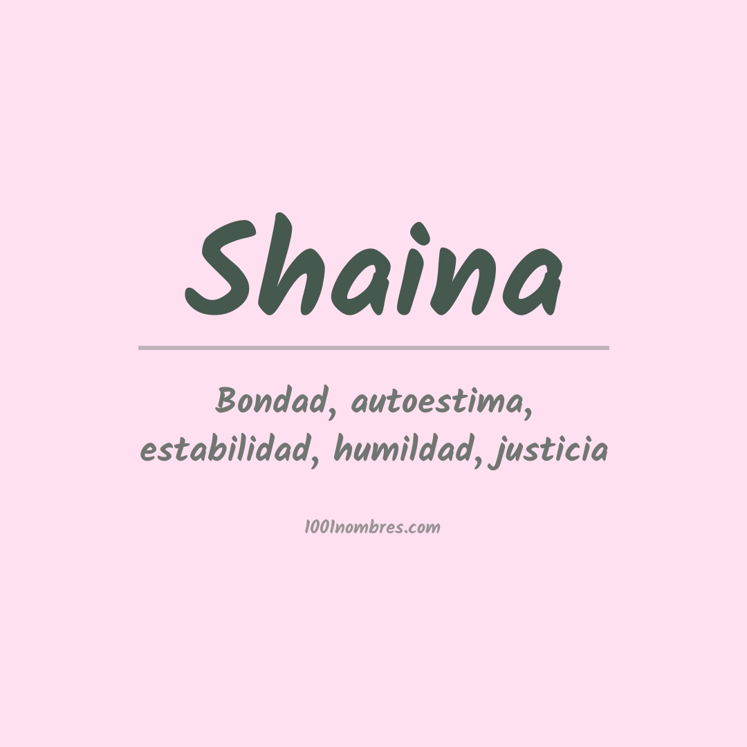 Significado del nombre Shaina Significado del nombre Shaina