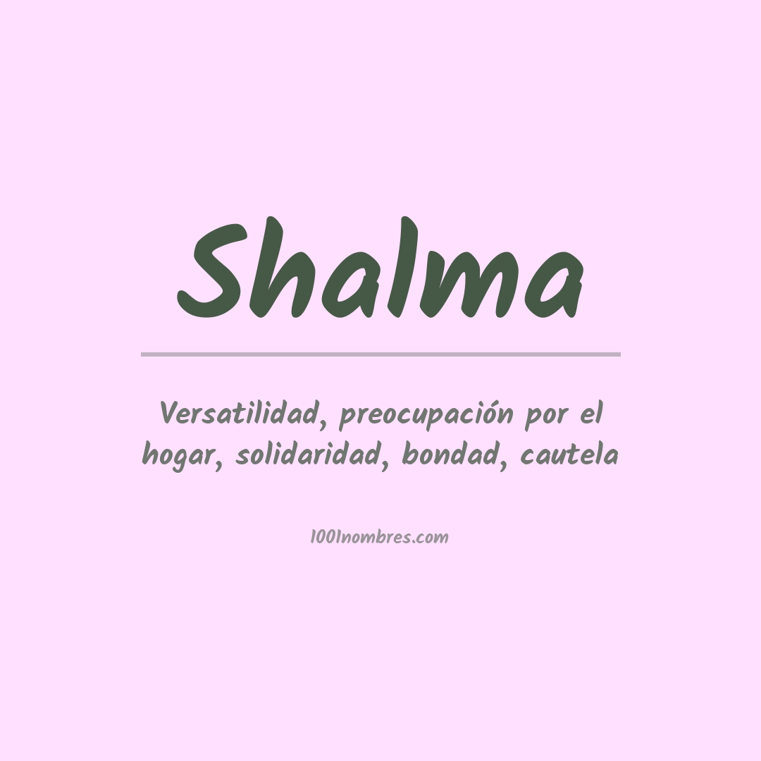 Significado del nombre Shalma