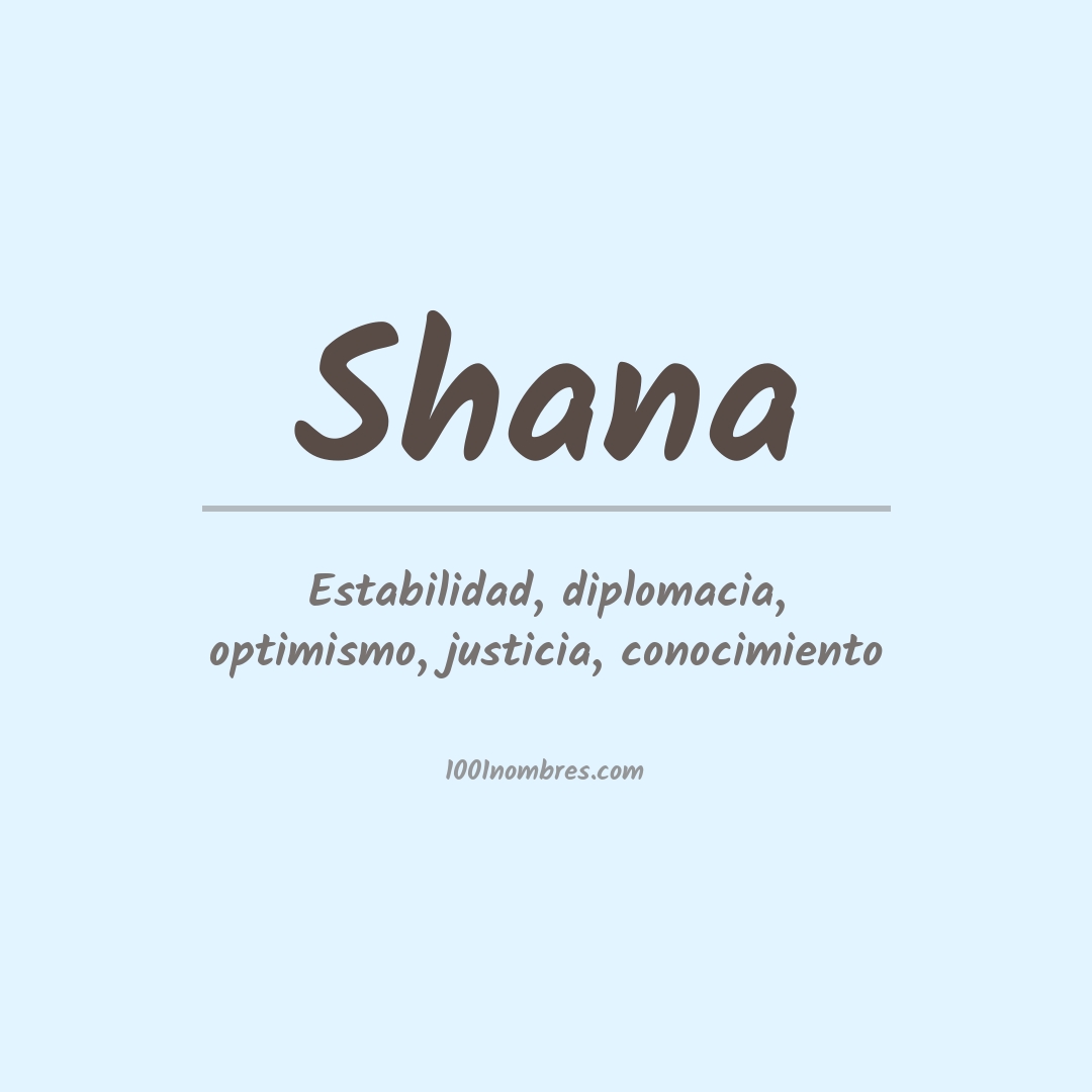 Significado del nombre Shana