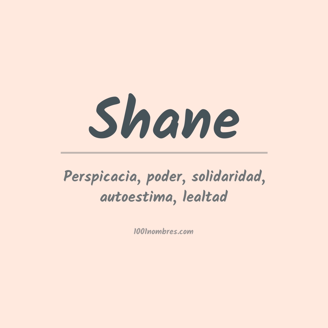 Significado del nombre Shane