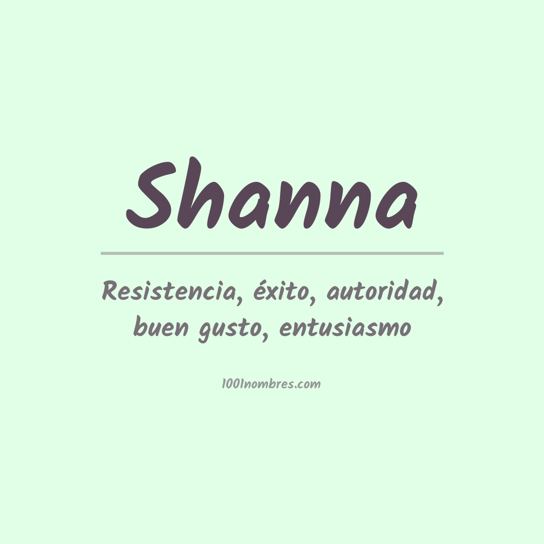 Significado del nombre Shanna