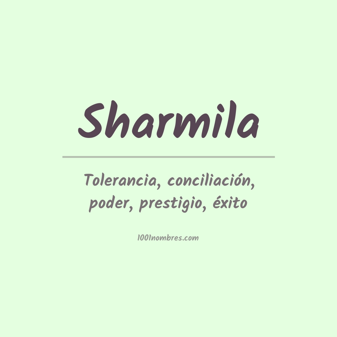Significado del nombre Sharmila
