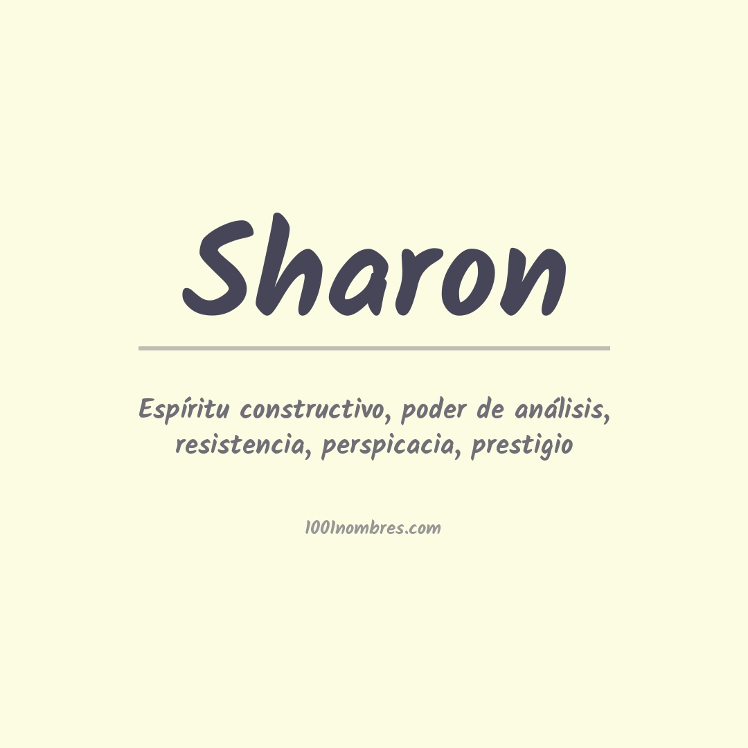 Significado del nombre Sharon