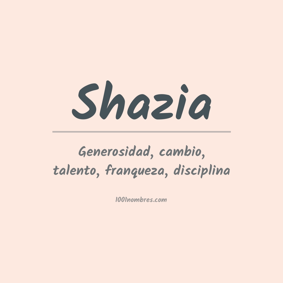 Significado do nome Shazia