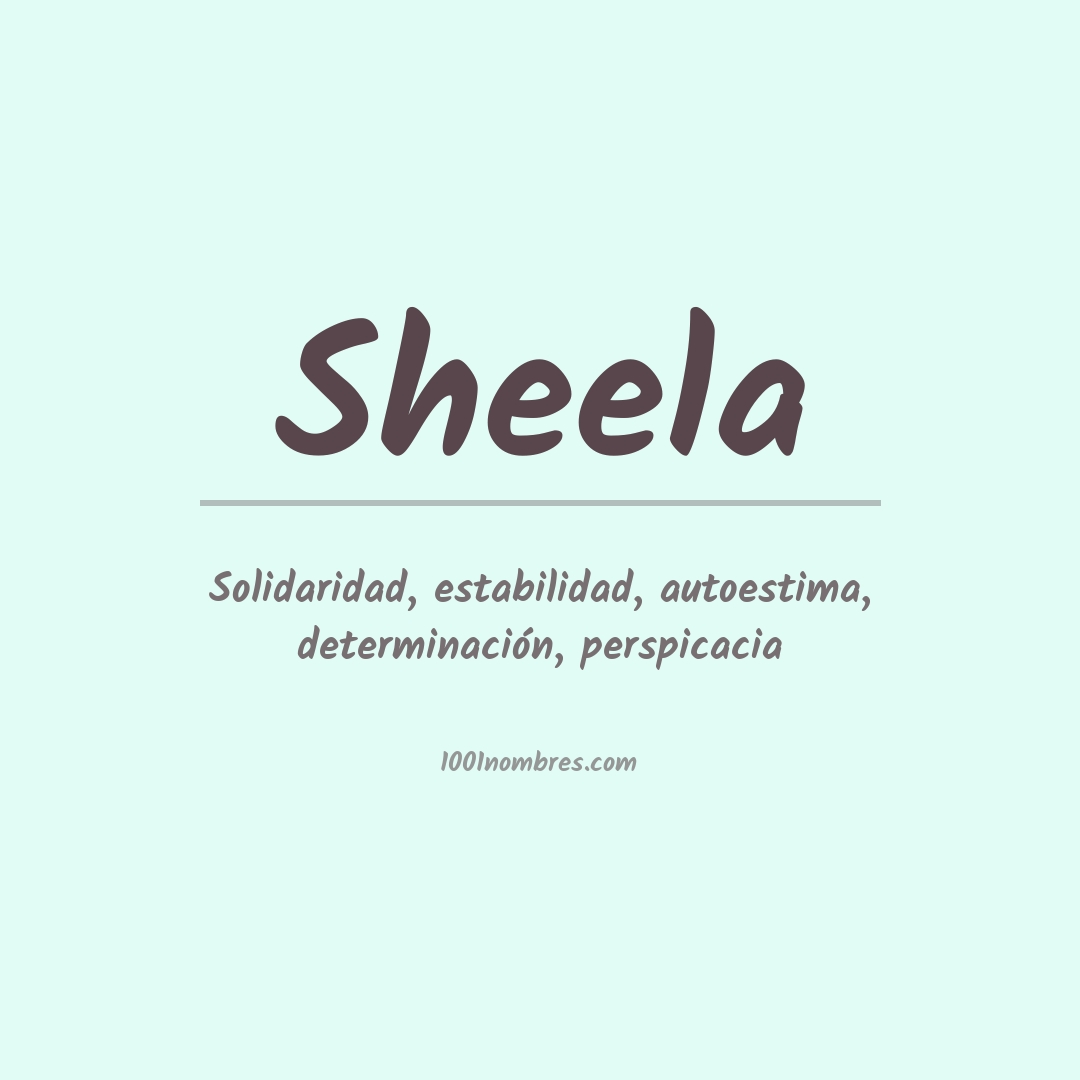 Significado del nombre Sheela Significado del nombre Sheela