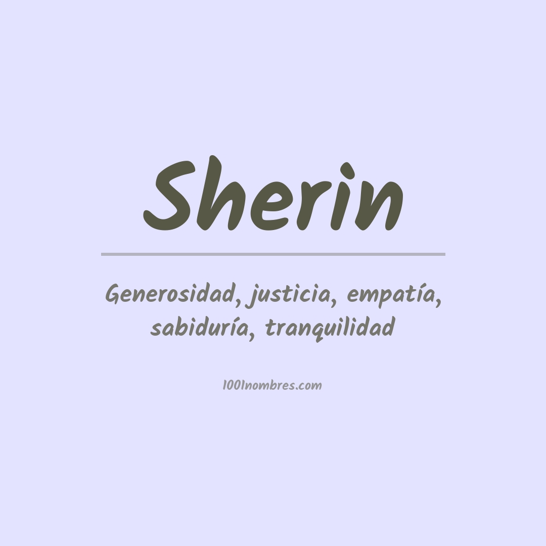 Significado del nombre Sherin