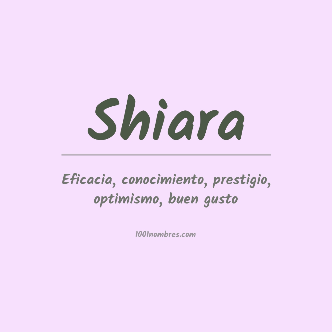 Significado del nombre Shiara