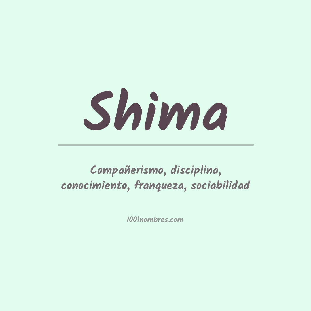 Significado del nombre Shima