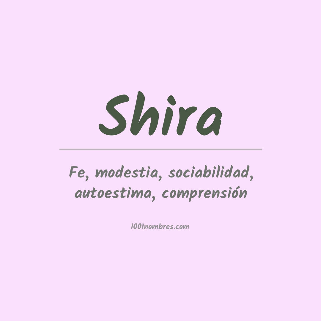 Significado del nombre Shira
