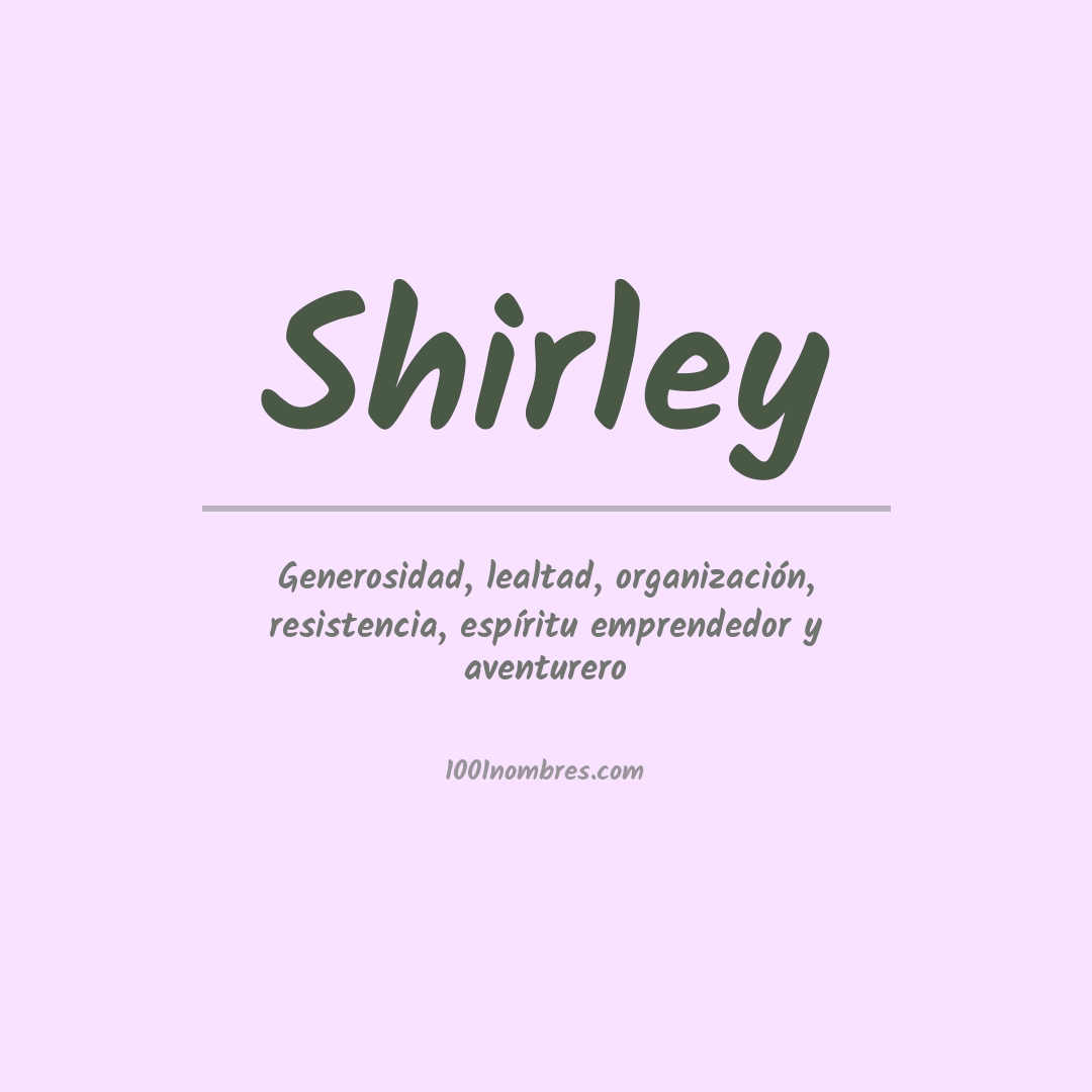 Significado del nombre Shirley