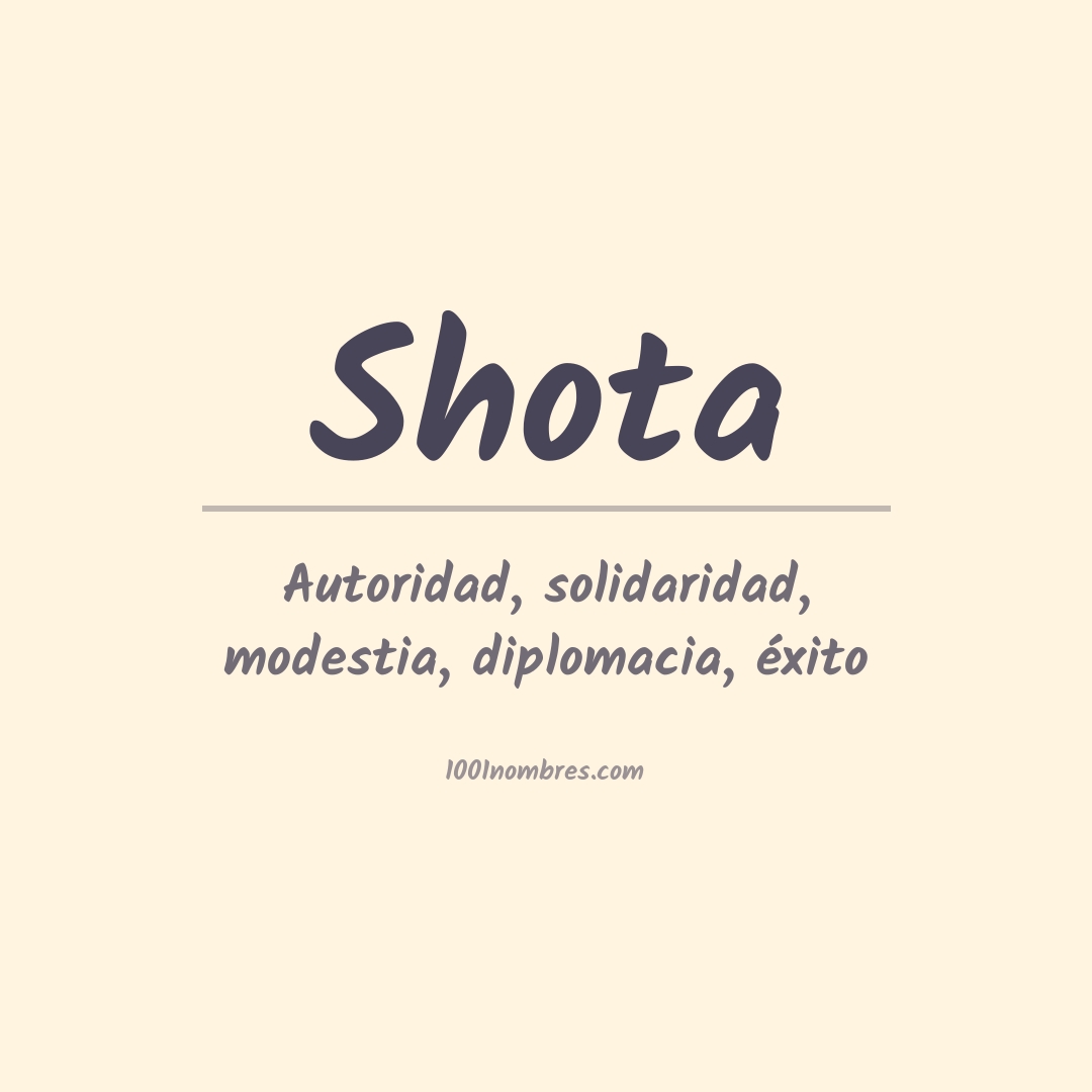 Significado del nombre Shota Significado del nombre Shota