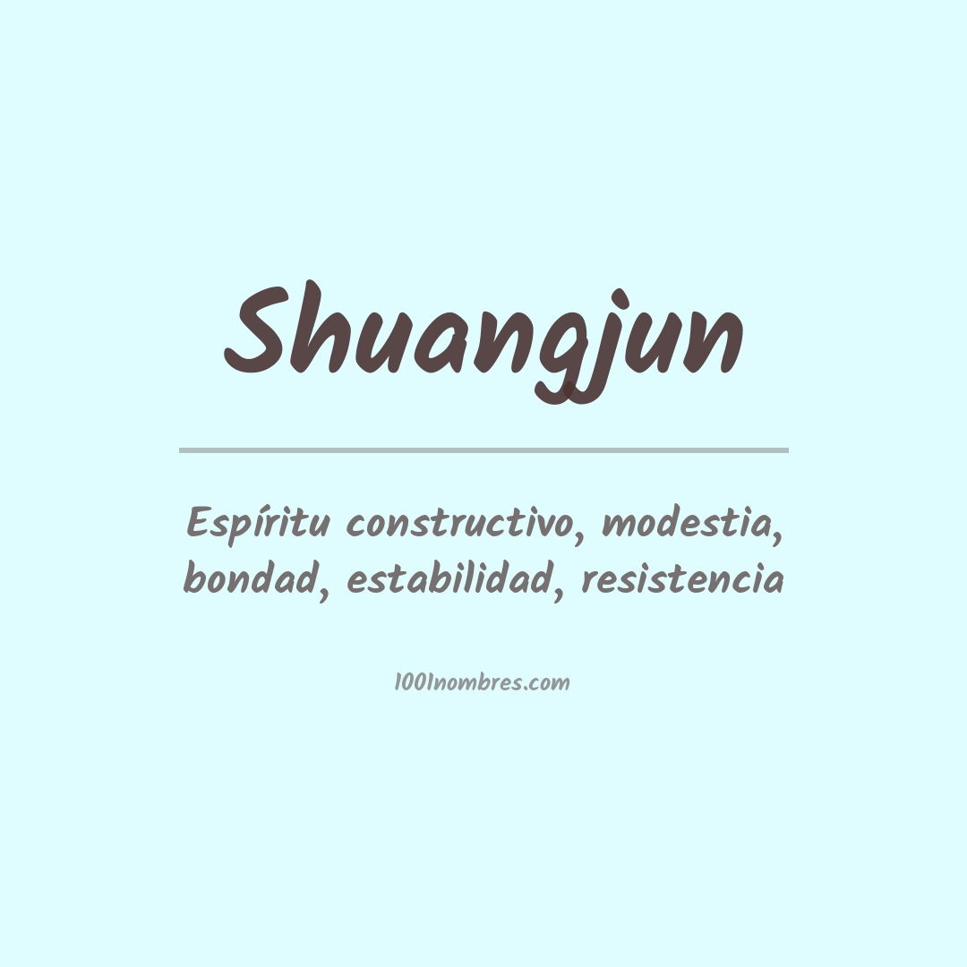 Significado do nome Shuangjun