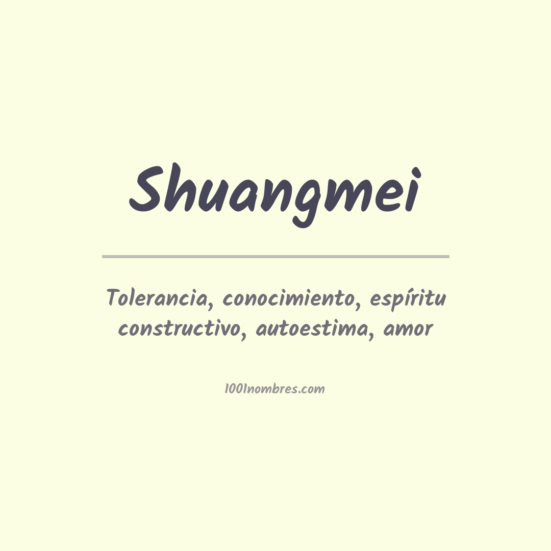 Significado do nome Shuangmei