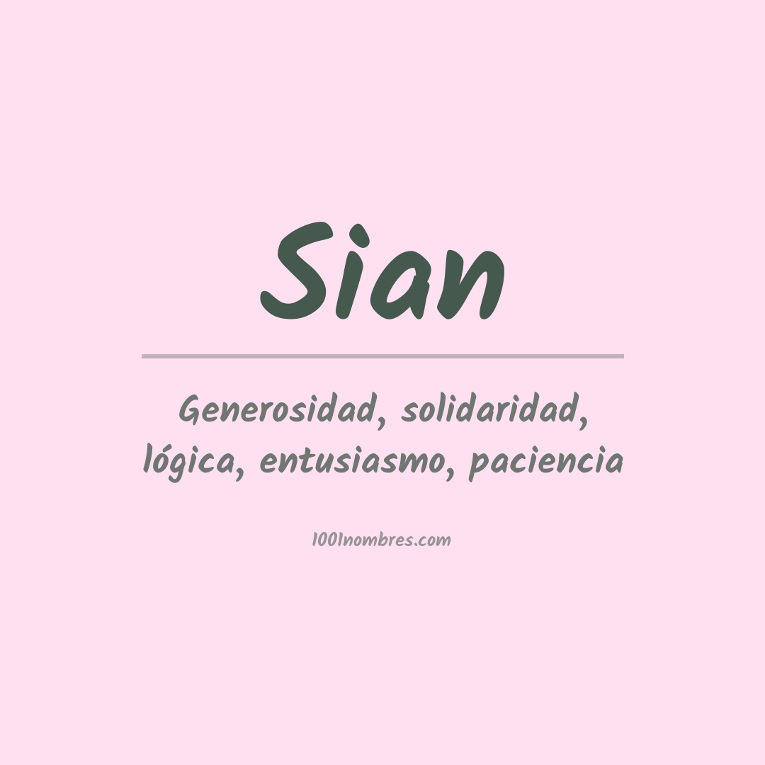 Significado del nombre Sian