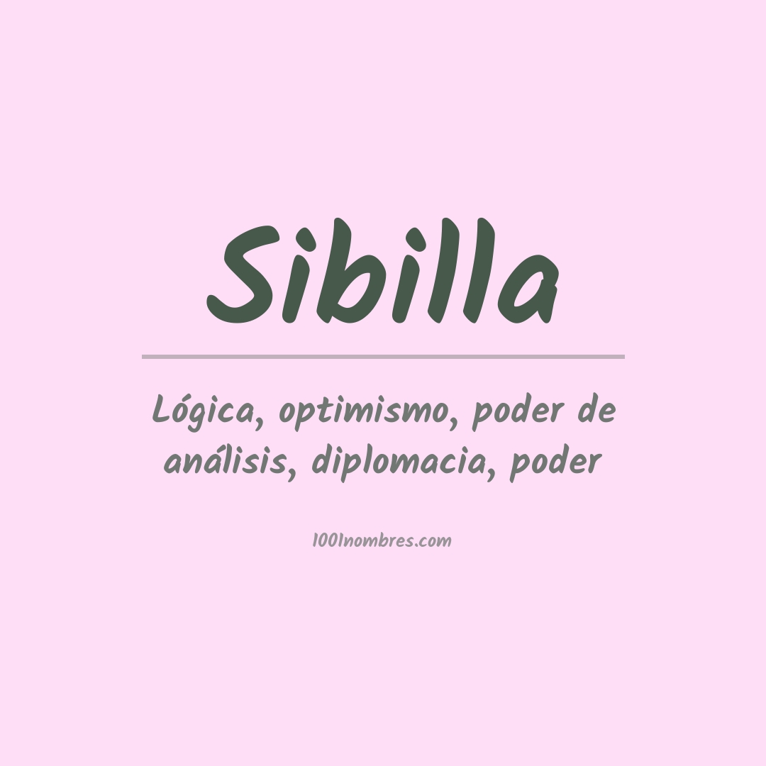 Significado del nombre Sibilla Significado del nombre Sibilla