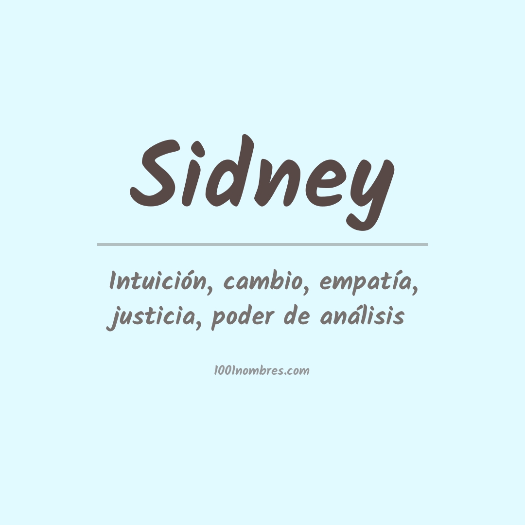 Significado del nombre Sidney