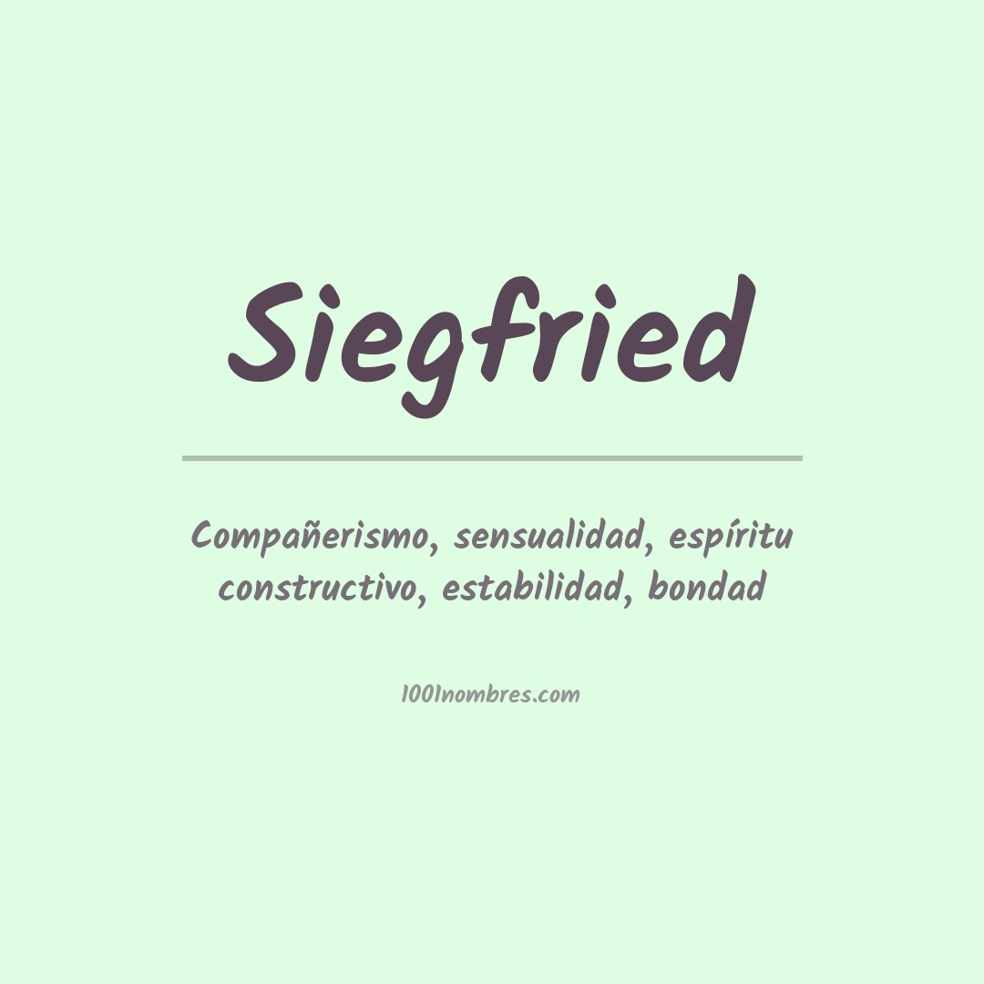 Significado del nombre Siegfried