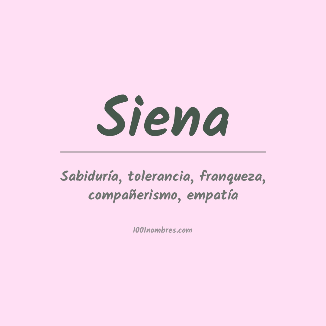 Significado del nombre Siena