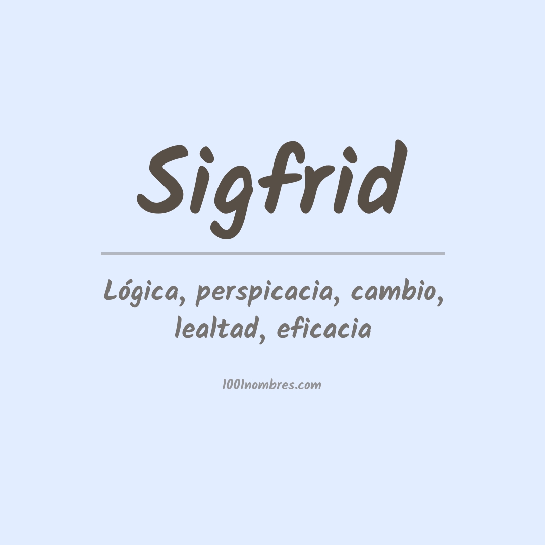 Significado del nombre Sigfrid
