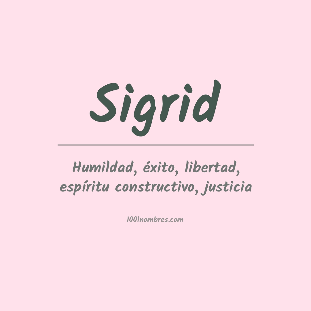 Significado del nombre Sigrid
