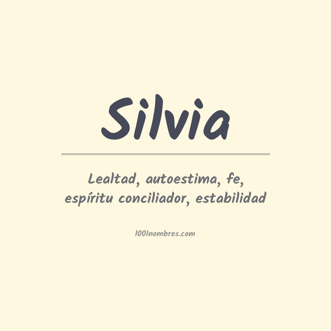 Significado del nombre Silvia