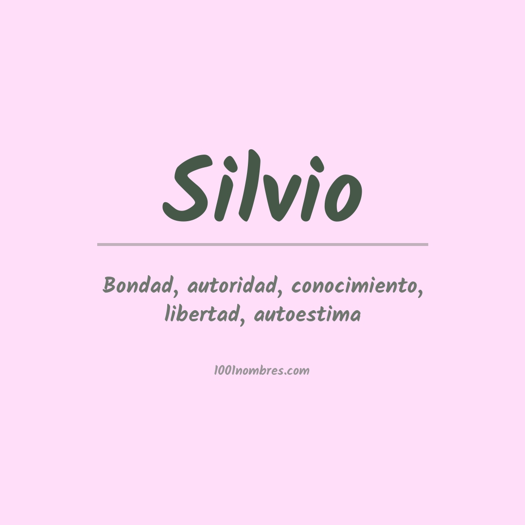 Significado del nombre Silvio