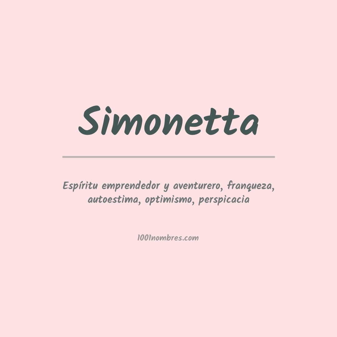 Significado del nombre Simonetta