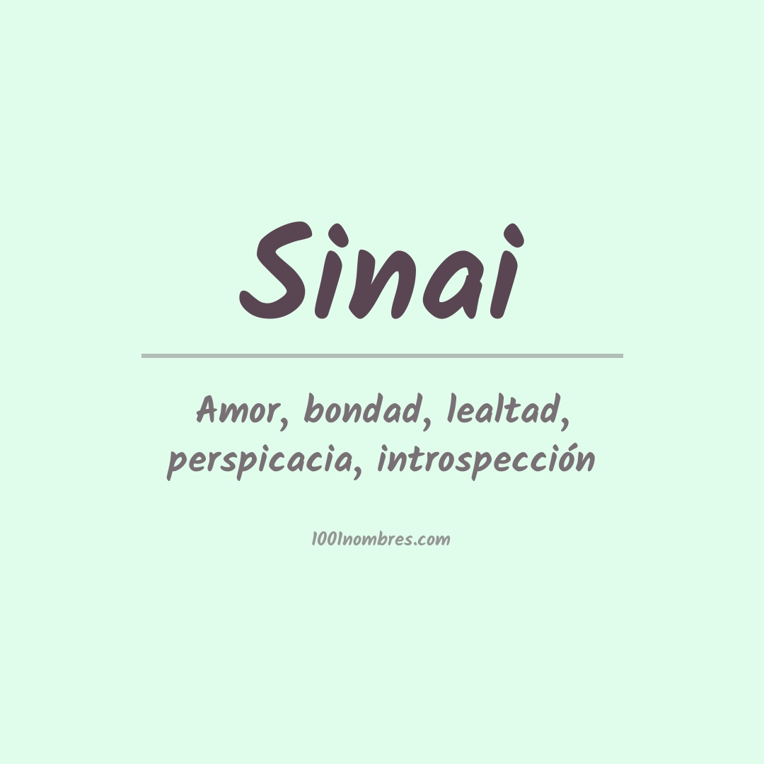 Significado del nombre Sinai