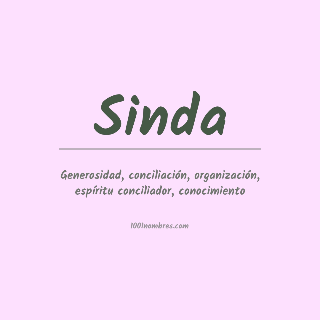 Significado del nombre Sinda