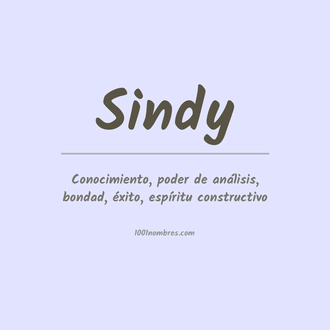 Significado del nombre Sindy