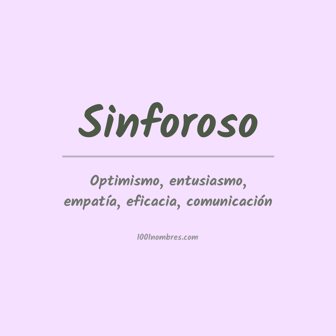 Significado del nombre Sinforoso