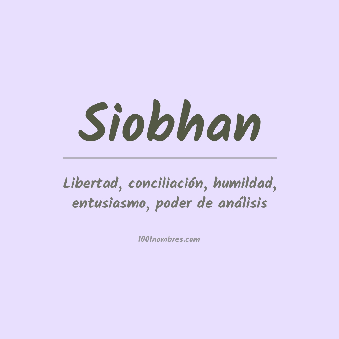 Significado del nombre Siobhan