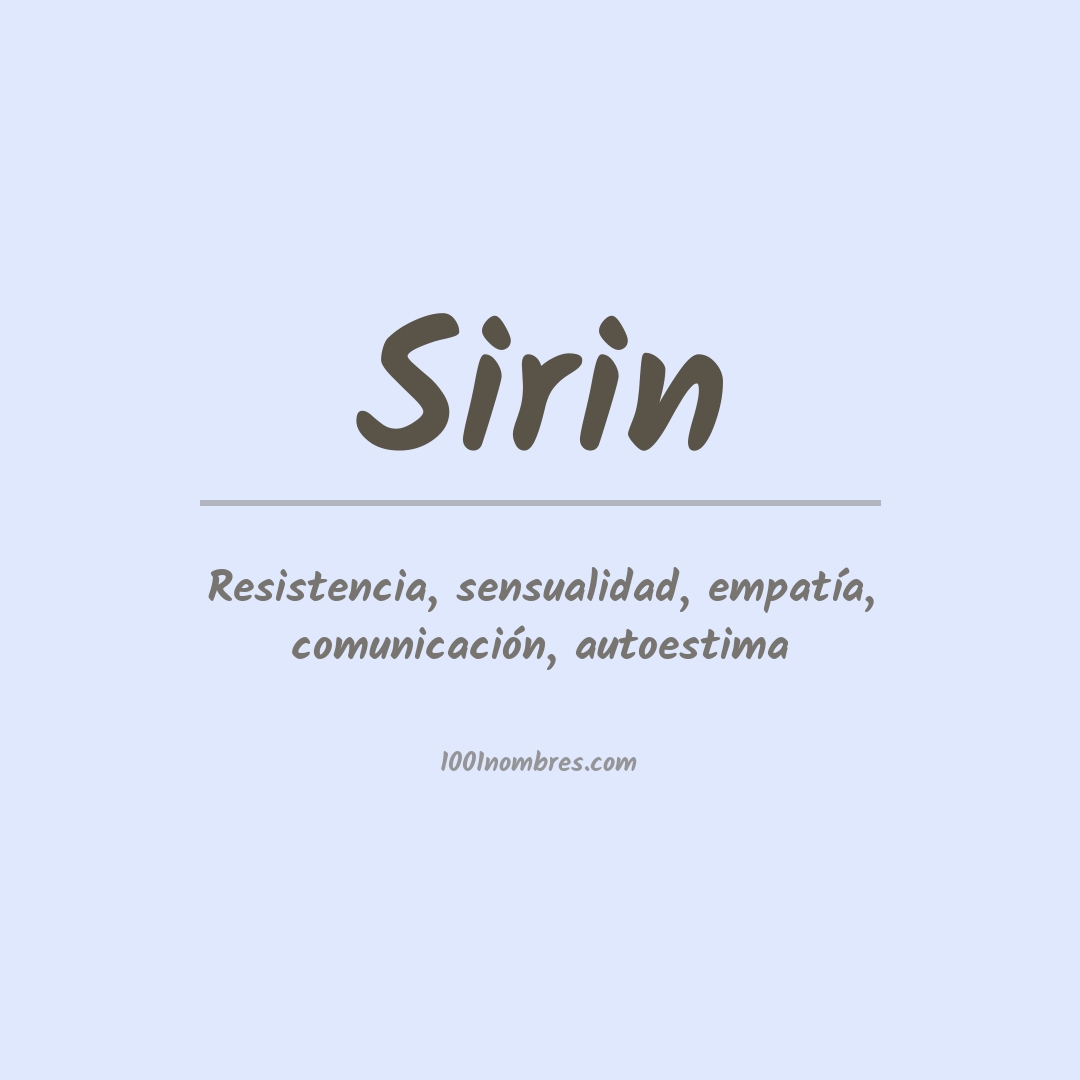 Significado del nombre Sirin Significado del nombre Sirin