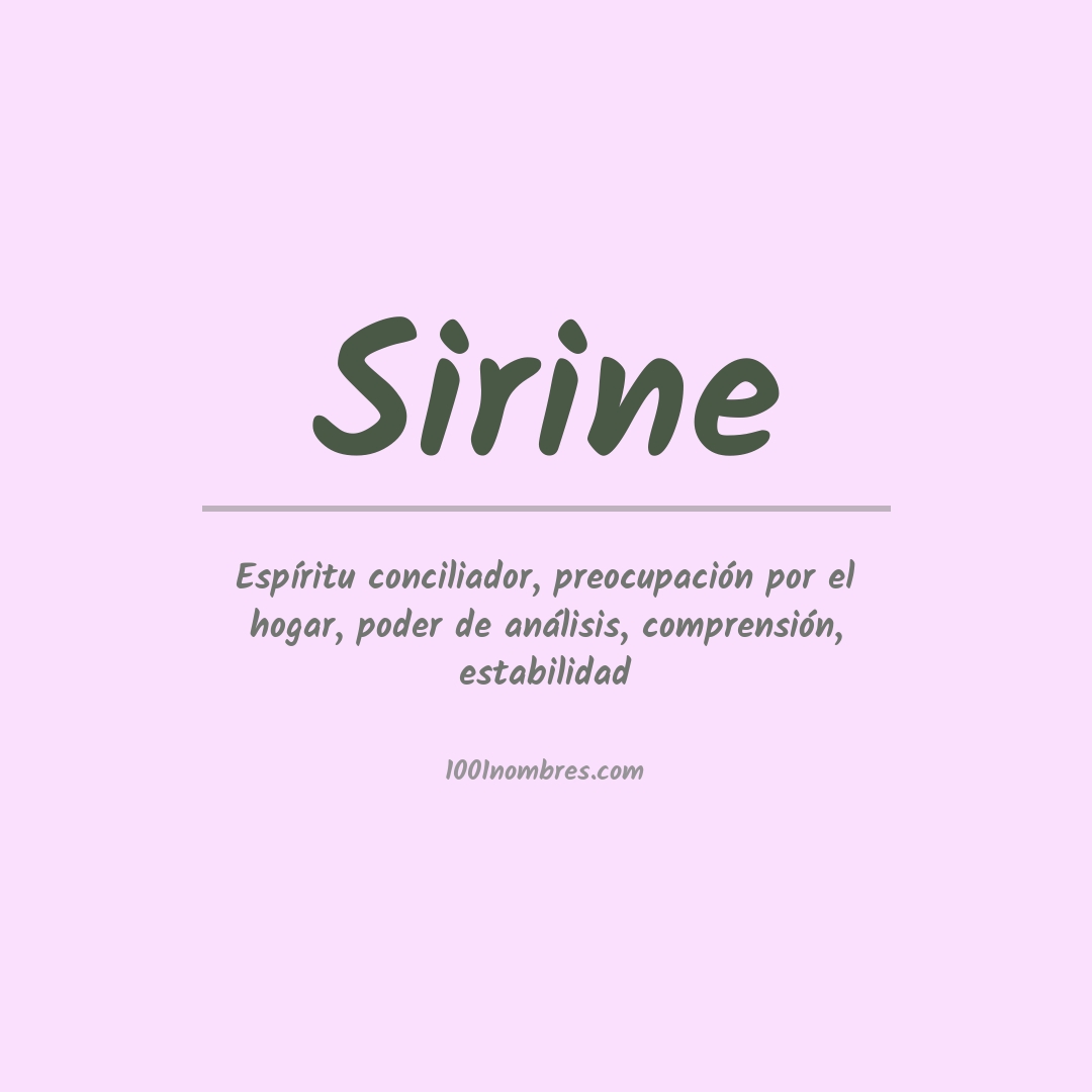 Significado del nombre Sirine