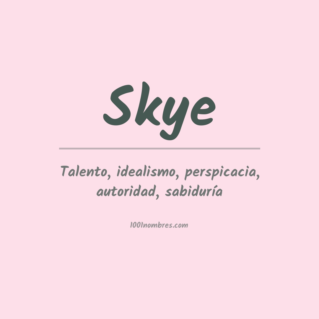 Significado del nombre Skye