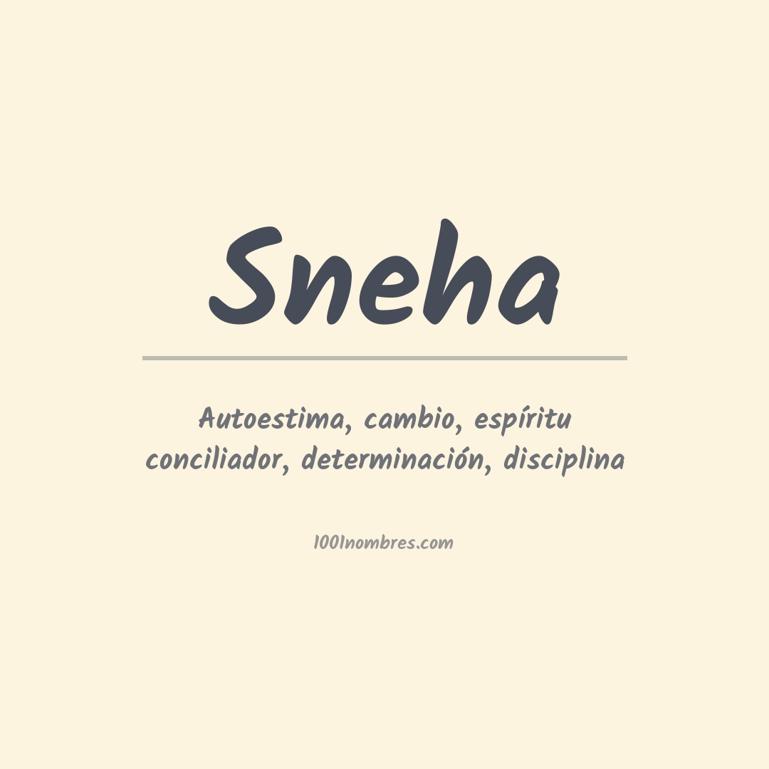 Significado del nombre Sneha Significado del nombre Sneha