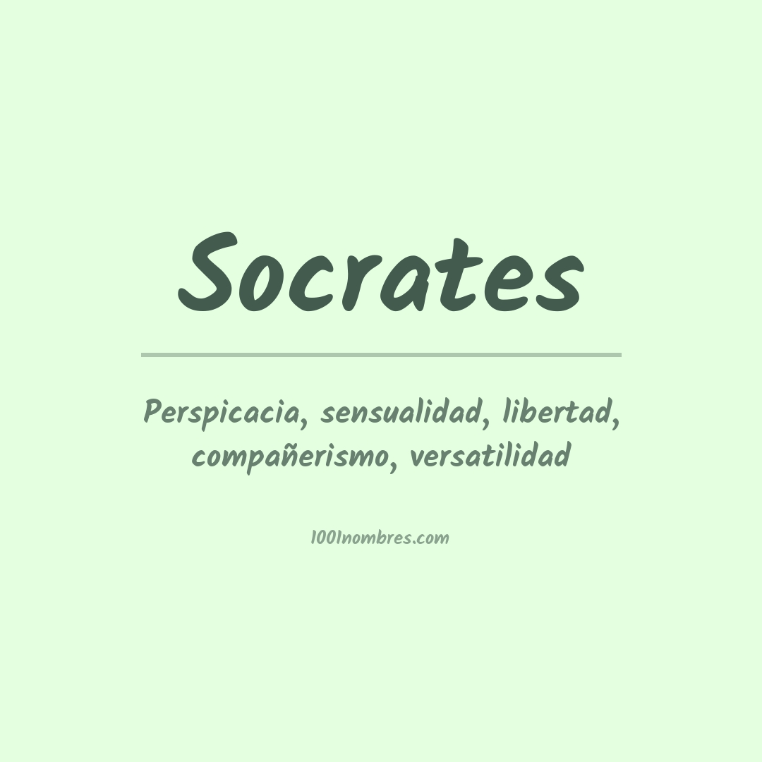 Significado del nombre Socrates