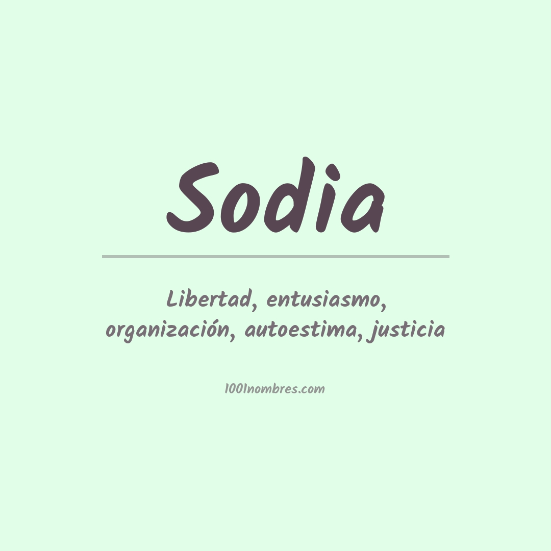 Significado del nombre Sodia Significado del nombre Sodia