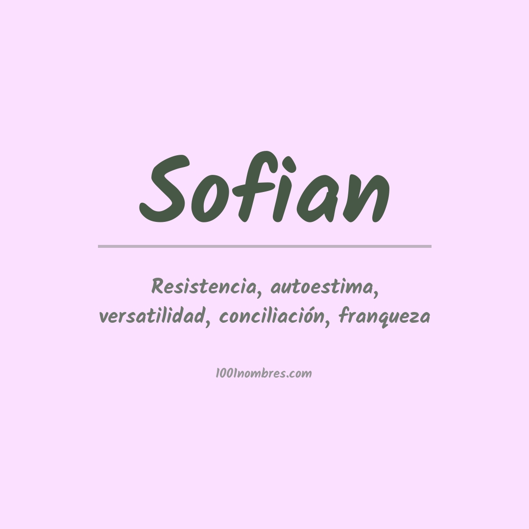 Significado del nombre Sofian