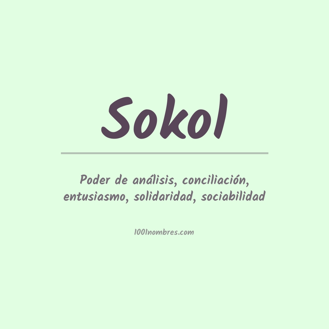 Significado del nombre Sokol