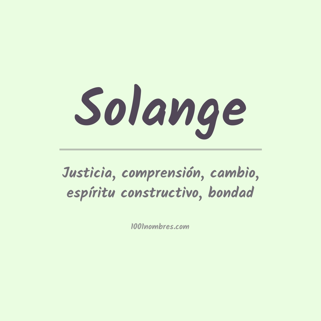 Significado del nombre Solange